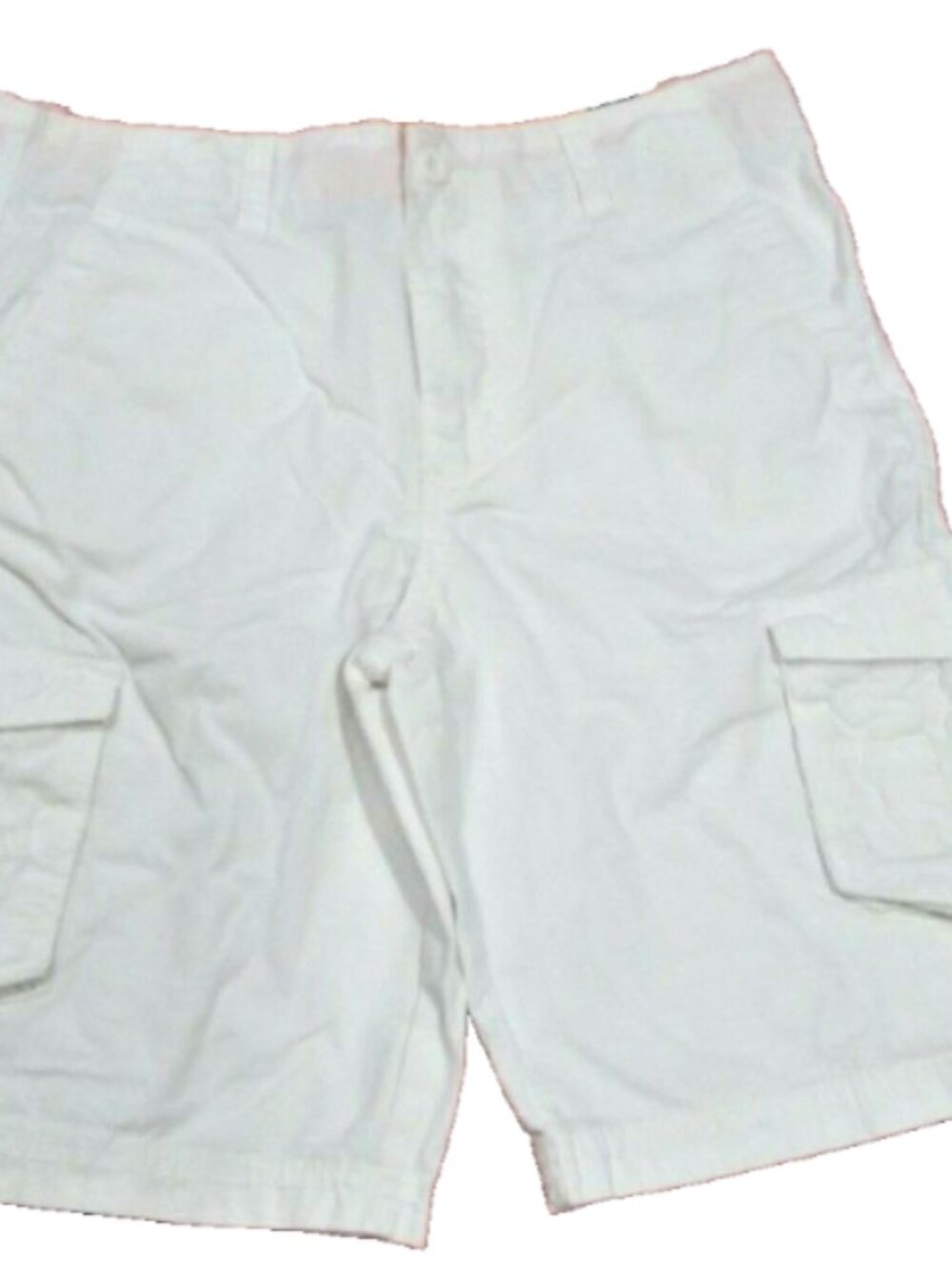 Airwalk 100% Cotton Size 12 Boy's White Cargo Shorts 6 Pocket 30" x 9 1/2"